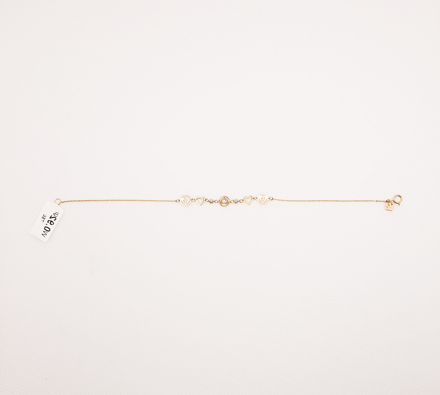 دستبند طلای 18 عیار مدل لیزری کد 91