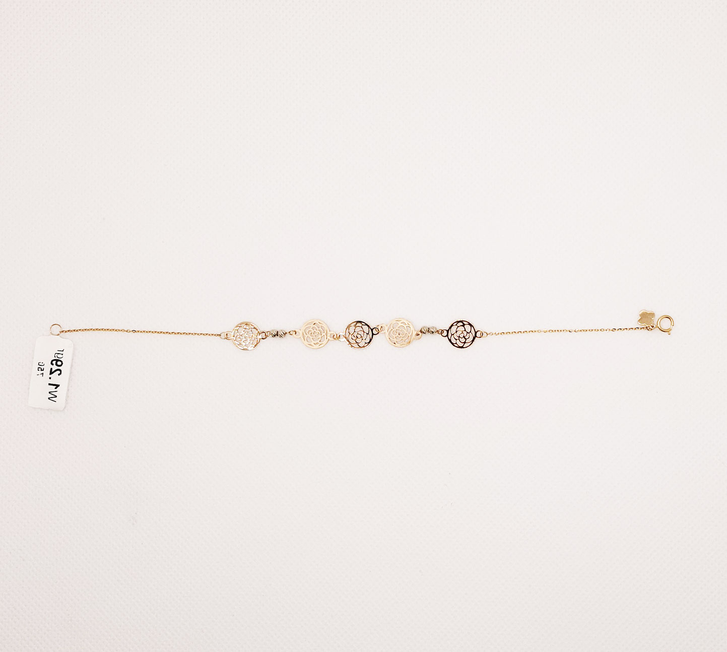 دستبند طلای 18 عیار مدل لیزری کد 97