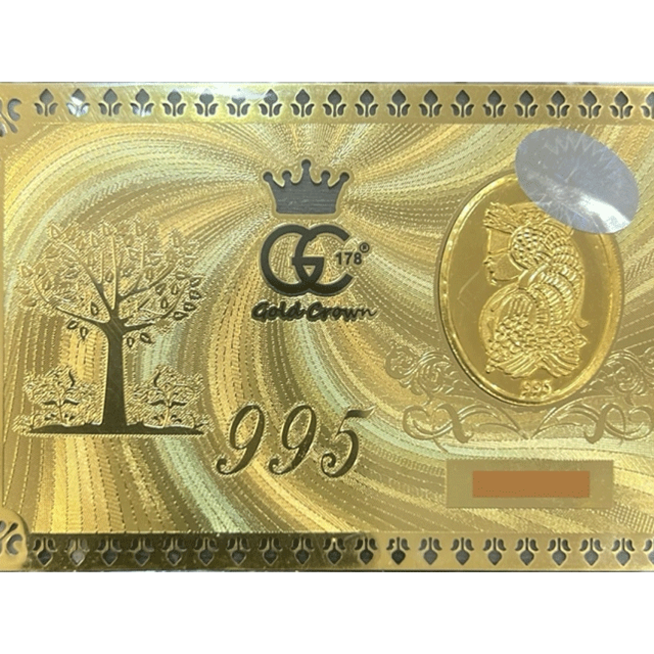 سکه شمش طلا ۲۴ عیار مدل گلد کرون 400 سوتی