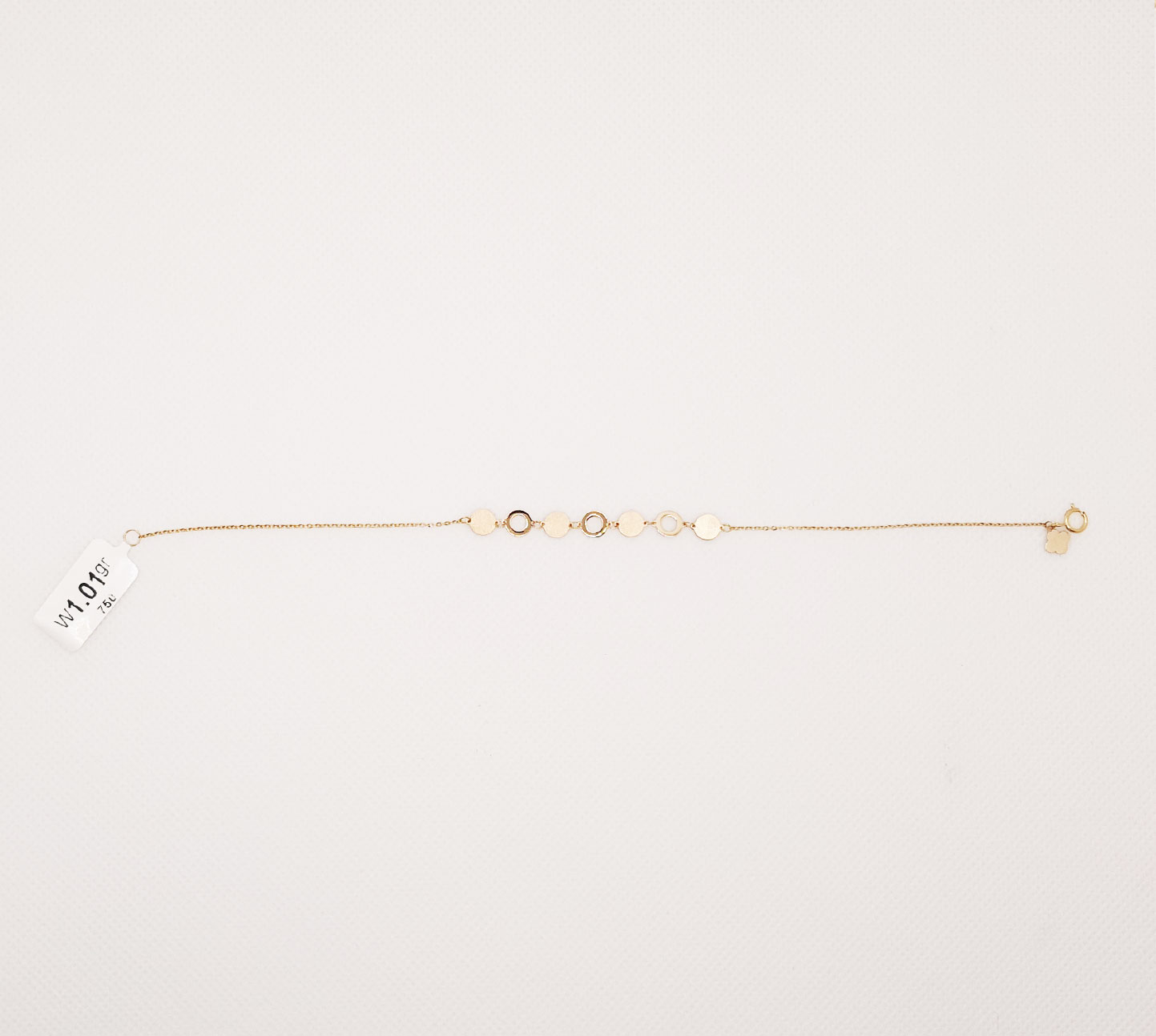 دستبند طلای 18 عیار مدل لیزری کد 88