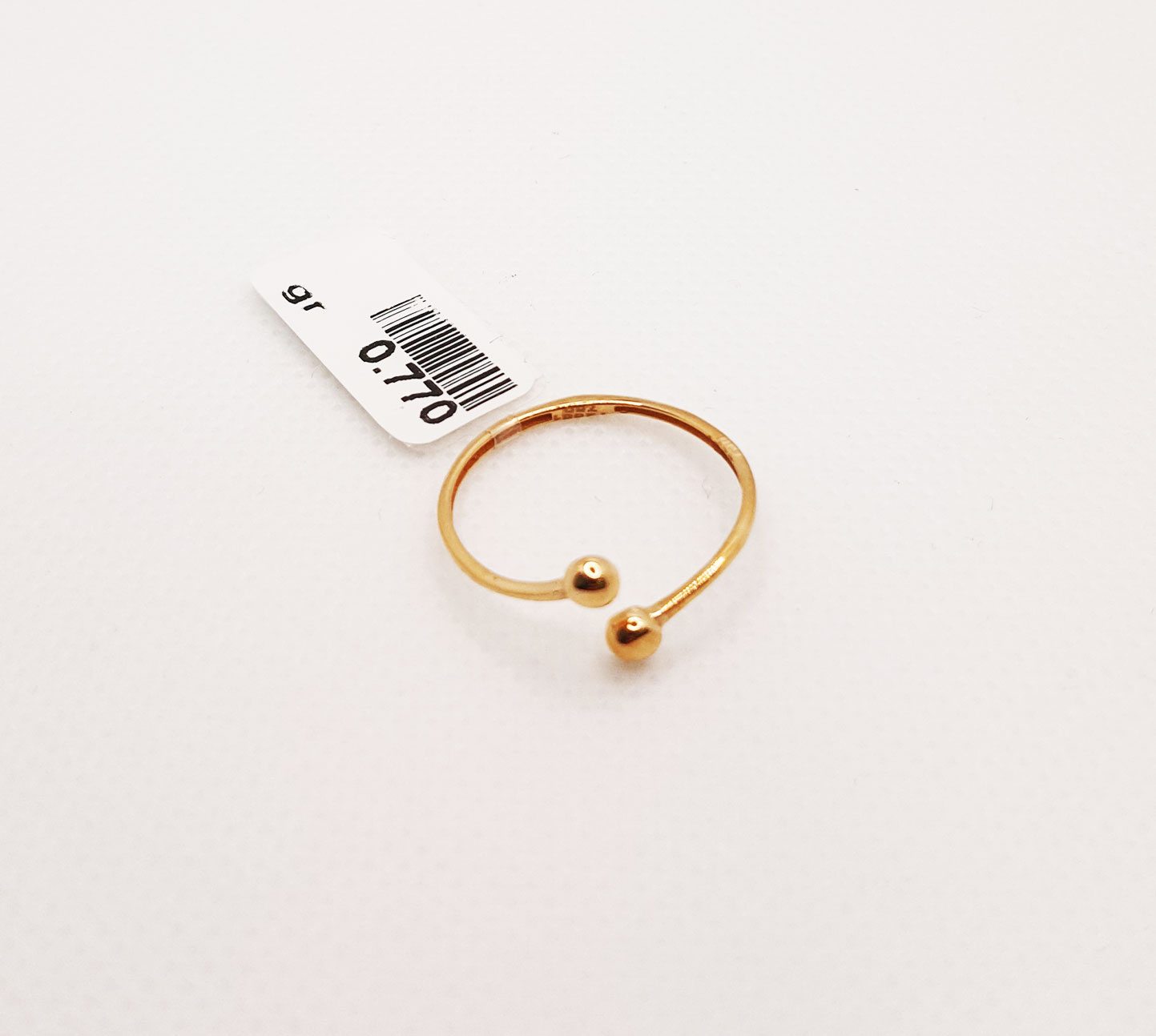 انگشتر طلای ۱۸ عیار مدل مینیمال کد 30