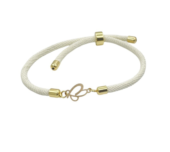 دستبند طلای 18 عیار بند ابریشمی کد DP153