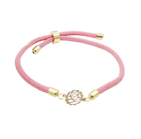 دستبند طلای 18 عیار بند ابریشمی کد DP168