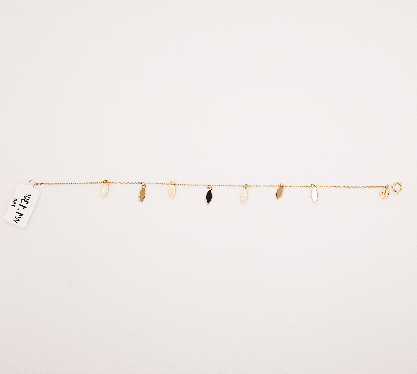 دستبند طلای 18 عیار مدل لیزری کد 92