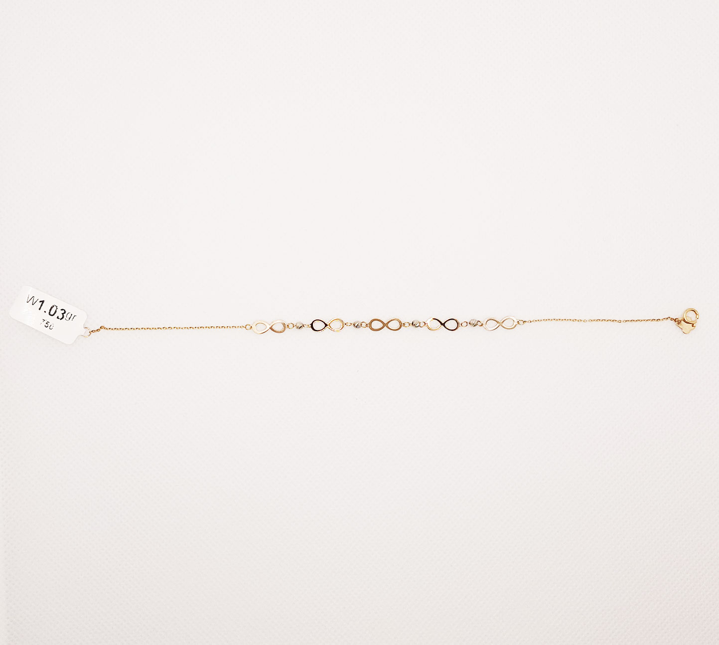 دستبند طلای 18 عیار مدل لیزری کد 83