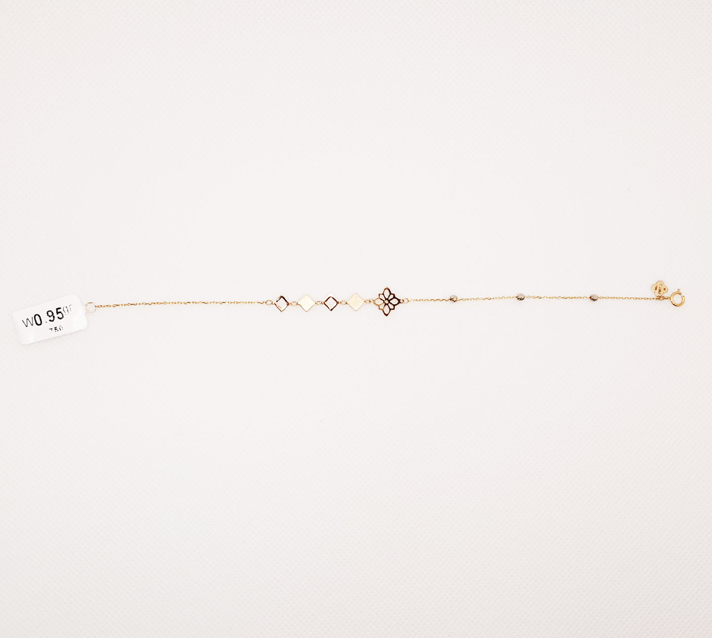 دستبند طلای ۱۸ عیار مدل لیزری کد ۸۴