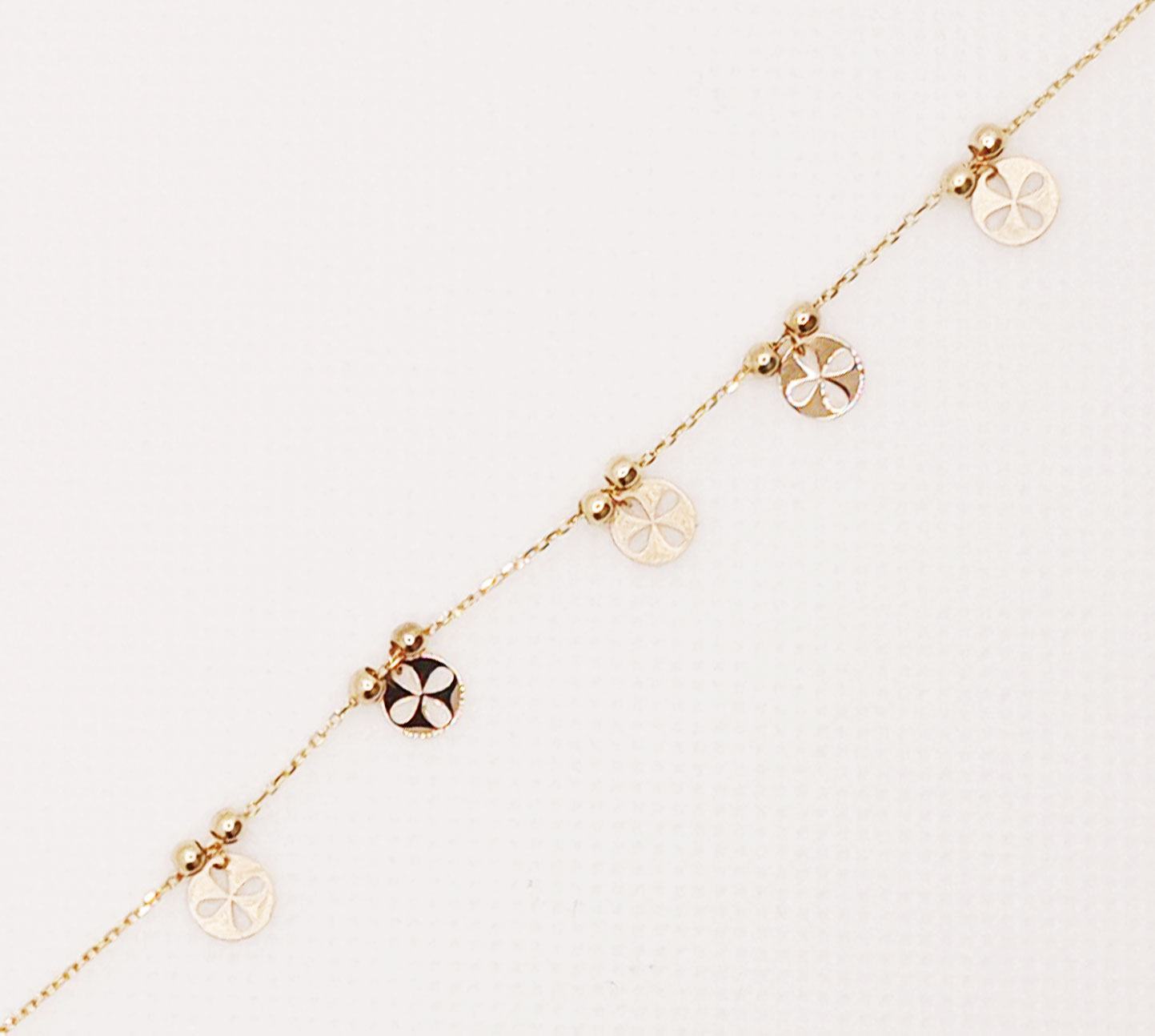 دستبند طلای 18 عیار مدل لیزری کد 86