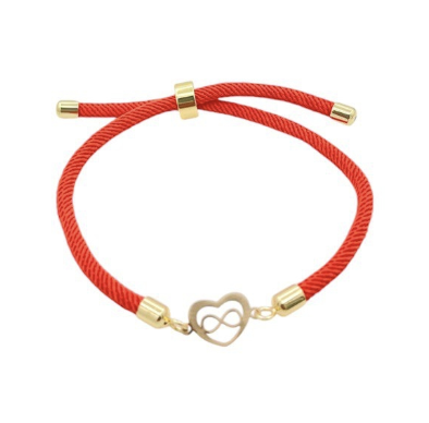 دستبند طلای 18 عیار بند ابریشمی کد DP163