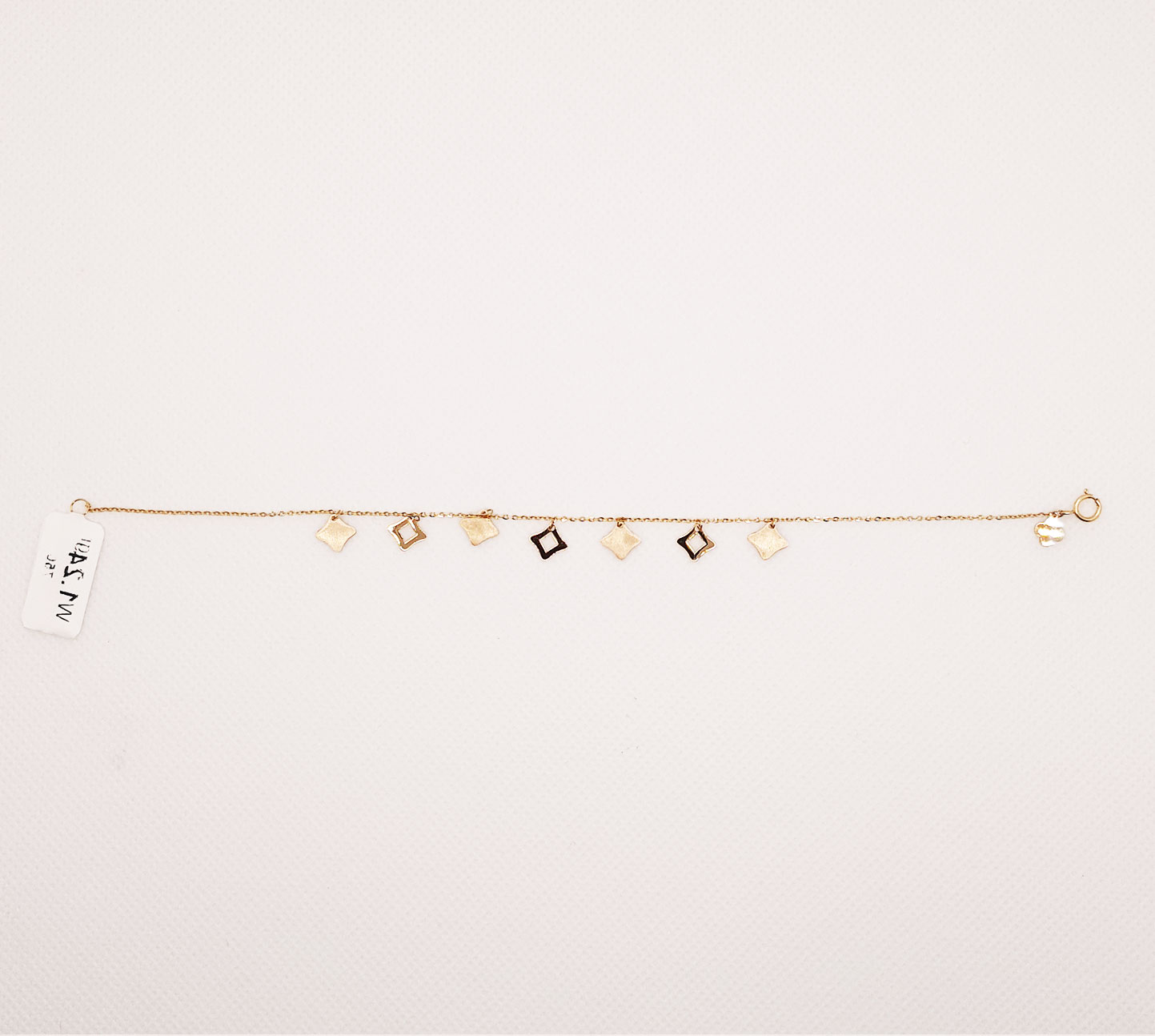 دستبند طلای 18 عیار مدل لیزری کد 98