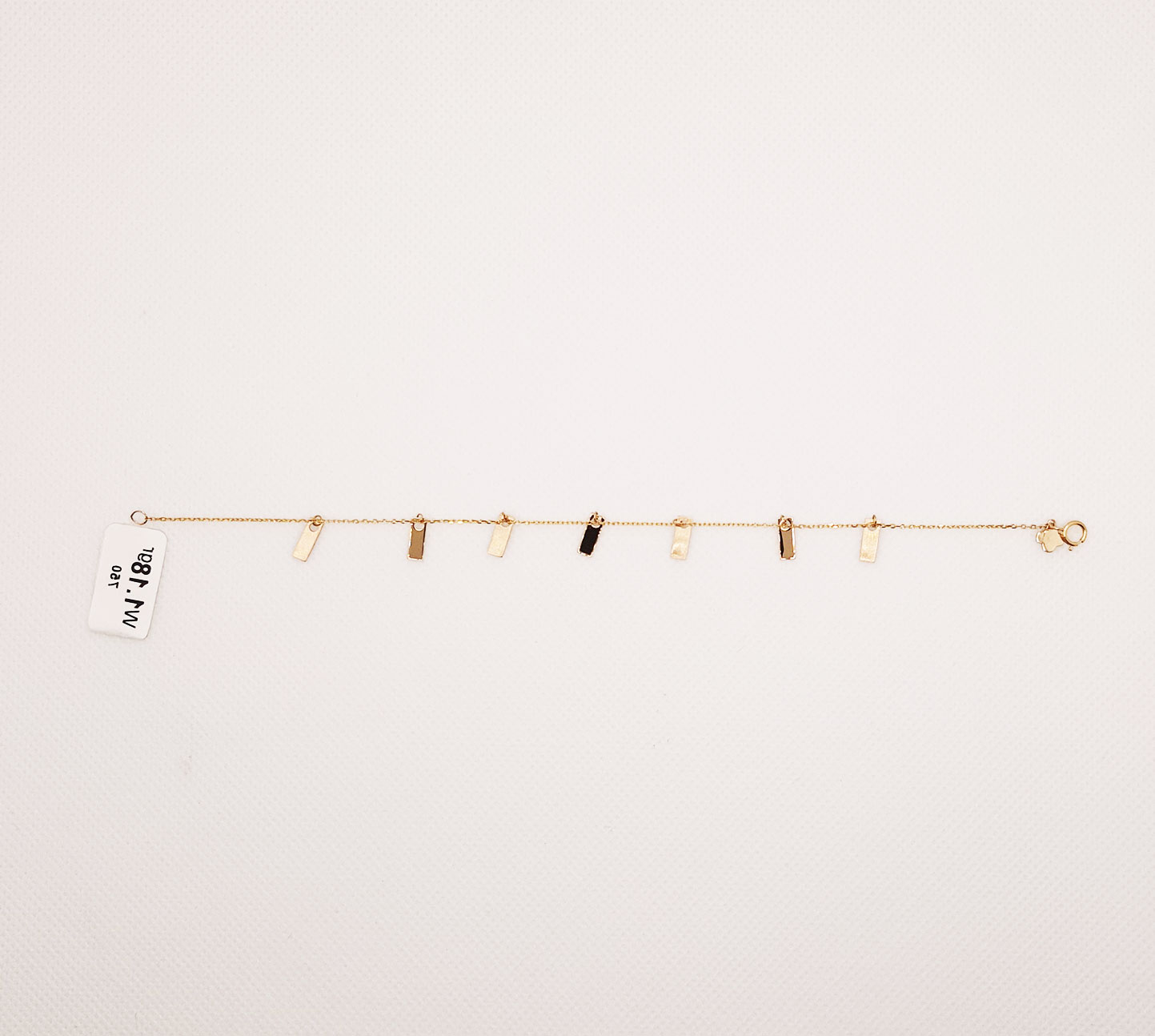 دستبند طلای 18 عیار مدل لیزری کد 102