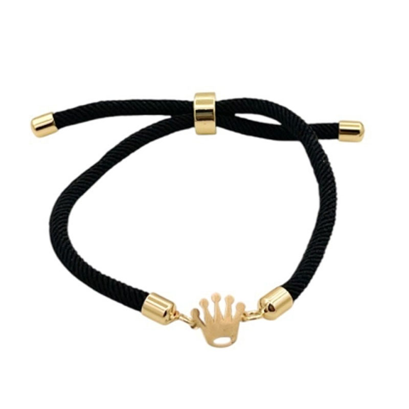 دستبند طلای 18 عیار بند ابریشمی کد DP166