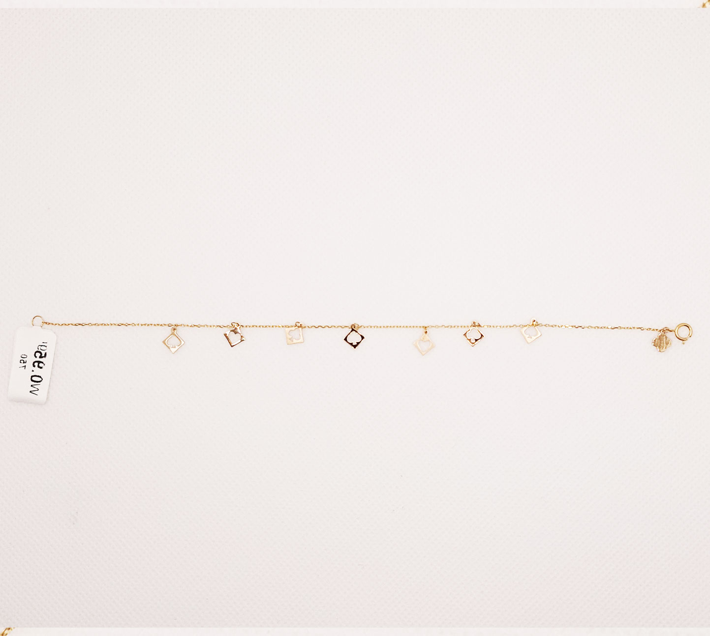 دستبند طلای 18 عیار مدل لیزری کد 105