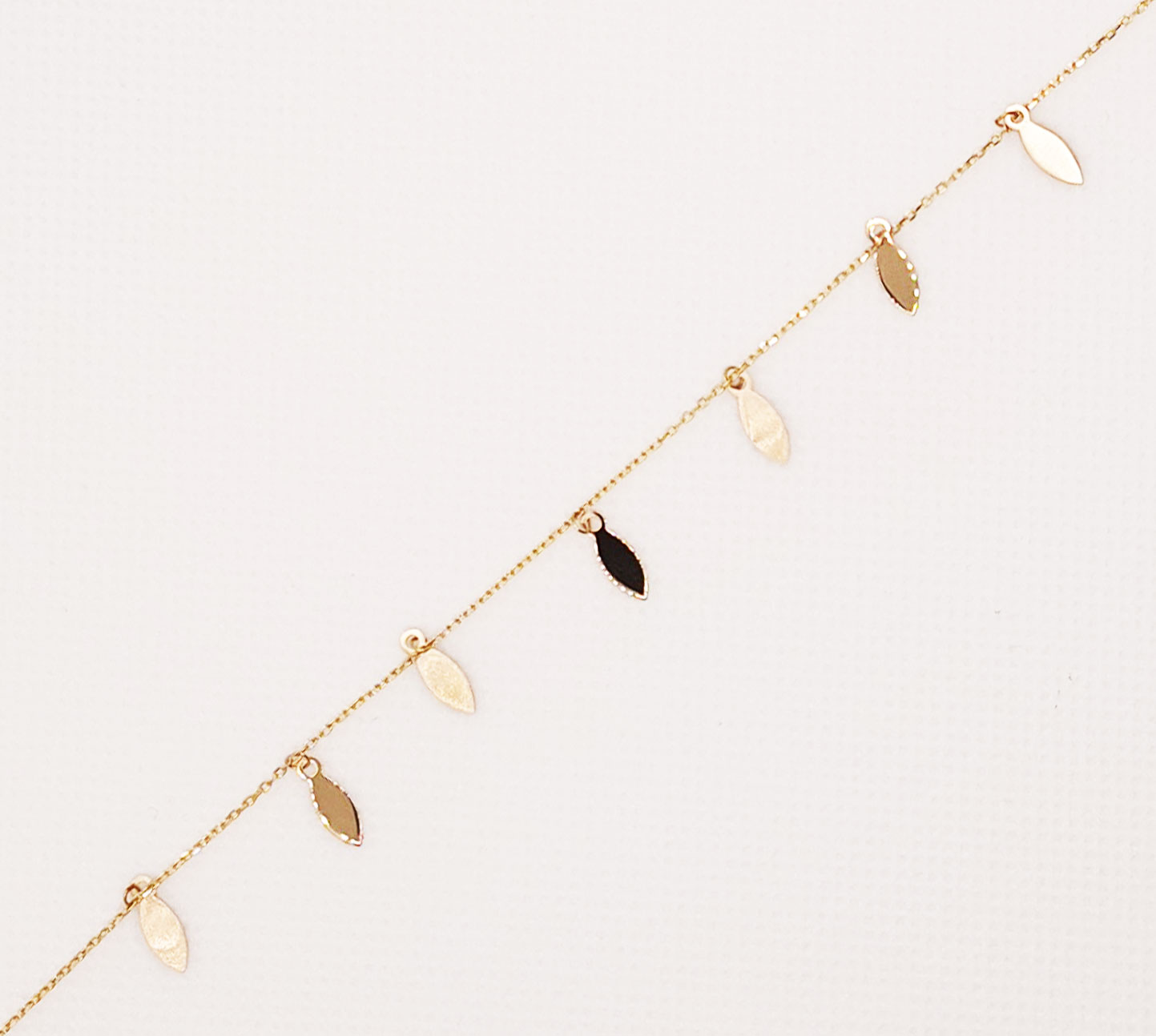 دستبند طلای 18 عیار مدل لیزری کد 92