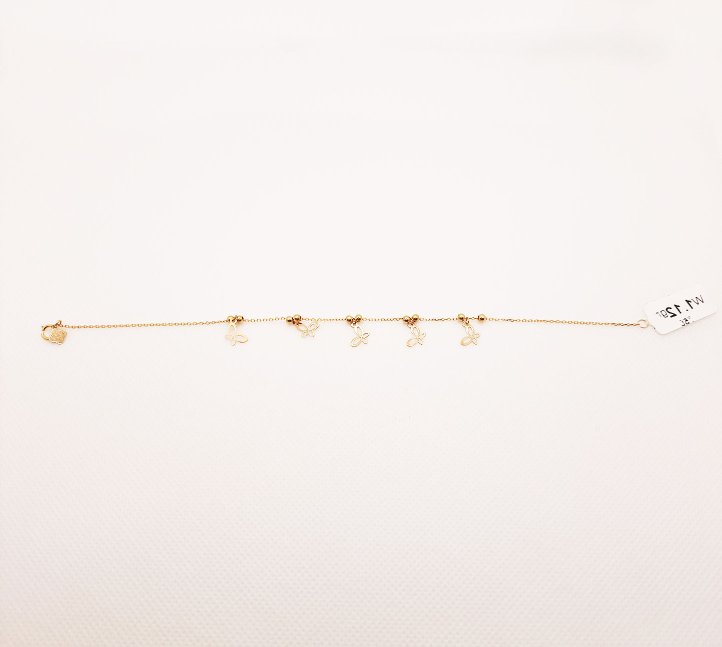 دستبند طلای ۱۸ عیار مدل لیزری کد ۸۲