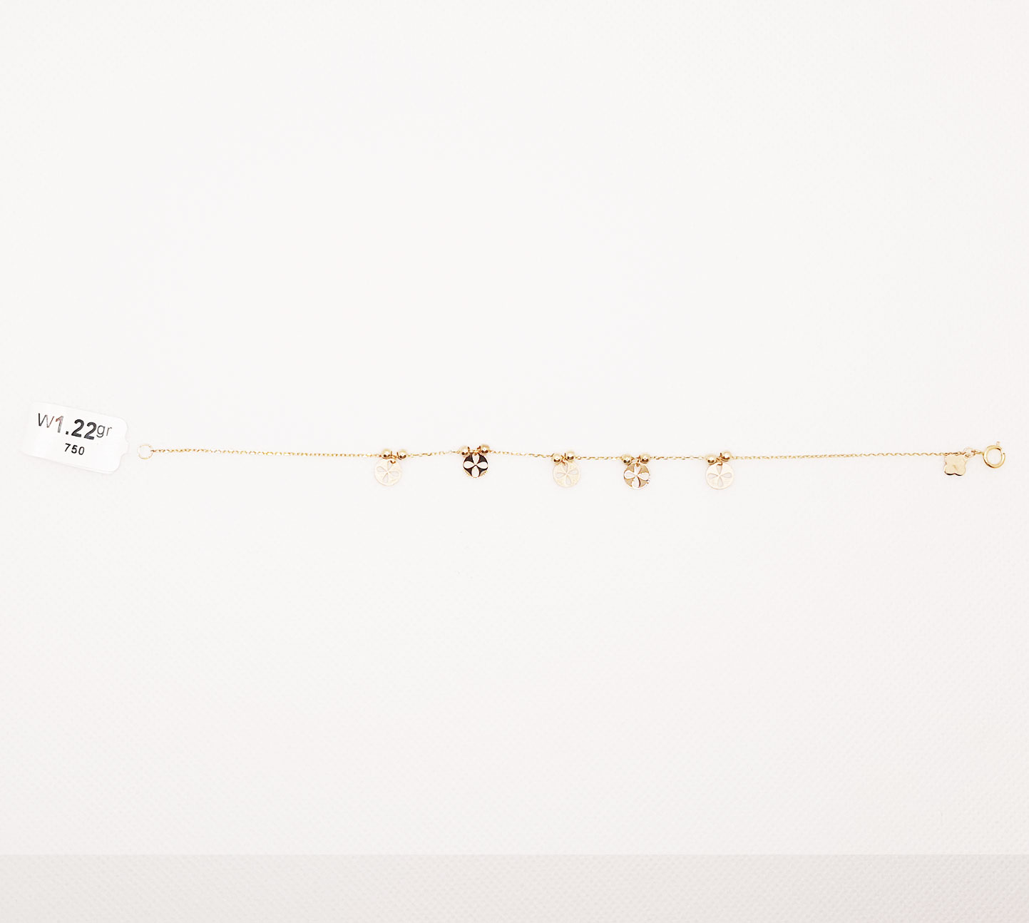 دستبند طلای 18 عیار مدل لیزری کد 86