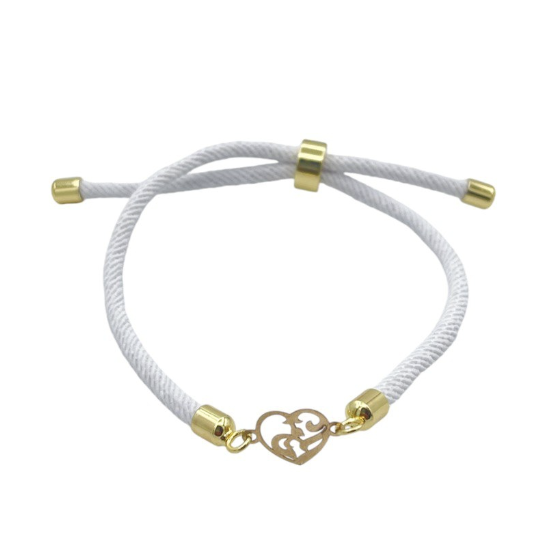 دستبند طلای 18 عیار بند ابریشمی کد DP160