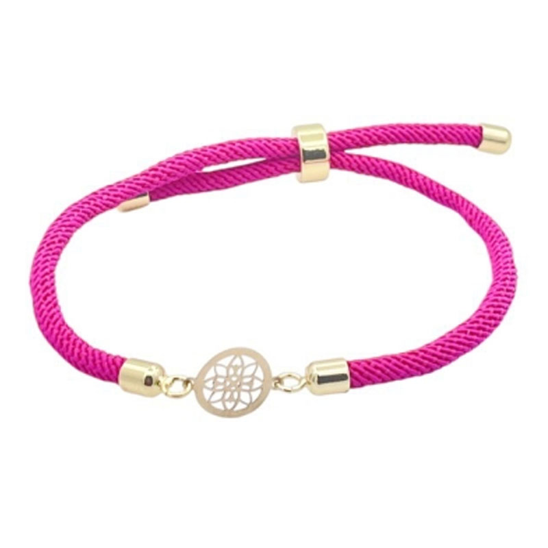 دستبند طلای 18 عیار بند ابریشمی کد DP174